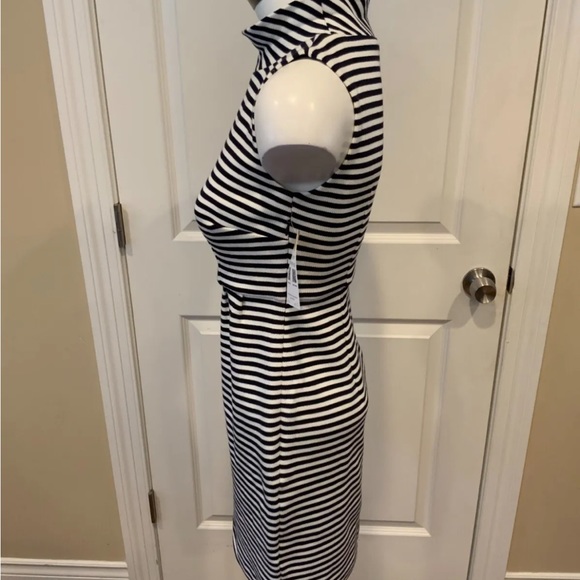Boden 2p navy and white striped pencil dress - Picture 6 of 6